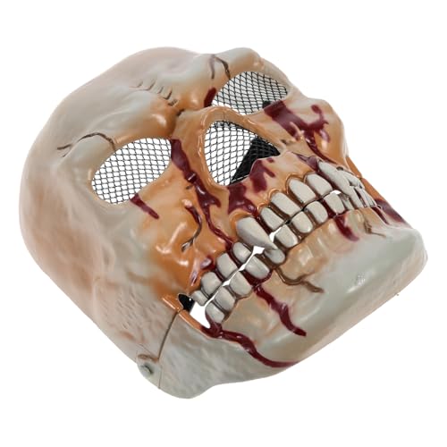 FUNNETOYU Gruselige Halloween Skelettmaske mit Beweglichem Unterkiefer Leichte Kunststoff Cosplay Maske für Kostüm und Maskenpartys Unisex Horror Requisite für Fasching und Karneval FUNNETOYU Gruselige Halloween Skelettmaske mit Beweglichem Unterkiefer Leichte Kunststoff Cosplay Maske für Kostüm und Maskenpartys Unisex Horror Requisite für Fasching und Karneval von FUNNETOYU