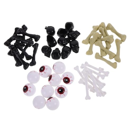 FUNNETOYU Halloween Deko Realistische Kunststoff Augen Schädel Knochen Wiederverwendbare Gruselige Halloween Party Requisiten für Tischdeko Trick Treat Cosplay Spukhaus FUNNETOYU Halloween Deko Realistische Kunststoff Augen Schädel Knochen Wiederverwendbare Gruselige Halloween Party Requisiten für Tischdeko Trick Treat Cosplay Spukhaus von FUNNETOYU