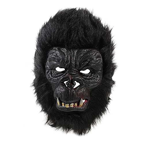 FUNNETOYU Halloween Gorilla Maske Realistisches Gorilla Cosplay Kostüm Requisite für Party Erwachsene Einheitsgröße Robust und Detailreich für Tiermasken Halloween Cosplay Requisiten von FUNNETOYU