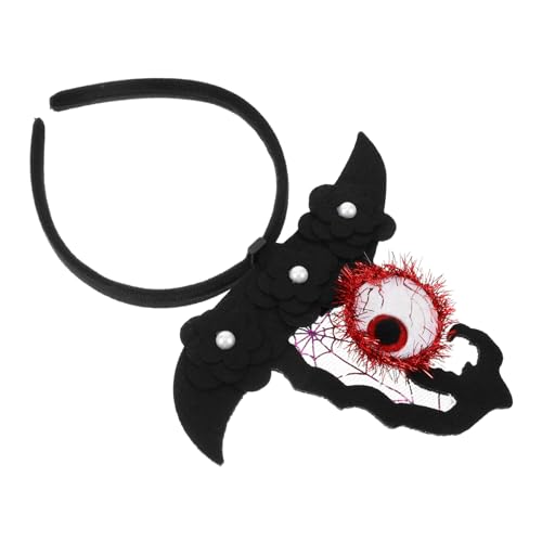 FUNNETOYU Halloween Haarreif Hexenhut mit Gruseligem Augapfel Modisches Party Accessoire für Damen für Halloween und Kostümpartys Vielseitiger Kopfschmuck für Festliche Anlässe von FUNNETOYU