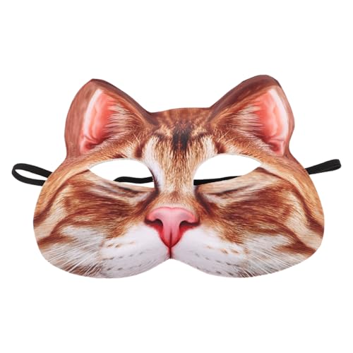 FUNNETOYU Halloween Katzenmaske Halbgesicht Leichte Bequeme Tier Masquerade Maske mit Realistischen Details Wiederverwendbar und Leicht zu Reinigen für Cosplay Tanz und Kostümpartys FUNNETOYU Halloween Katzenmaske Halbgesicht Leichte Bequeme Tier Masquerade Maske mit Realistischen Details Wiederverwendbar und Leicht zu Reinigen für Cosplay Tanz und Kostümpartys von FUNNETOYU