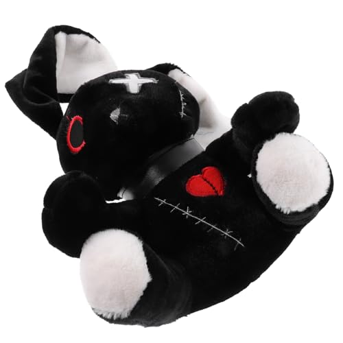 FUNNETOYU Halloween Kuscheltier Hase Plüsch Hase Cartoon Stofftier mit Stickerei Dunkler Stil Plüschpuppe Kuscheldekoration für Halloween Festival von FUNNETOYU