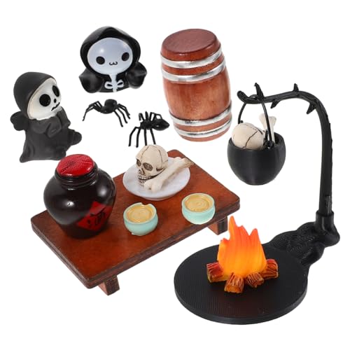 FUNNETOYU Halloween Miniature Dollhouse Figurines Kunststoff Hängender Schädel Dekoration Leicht und Stabil für Garten Sammlung Gruselige Halloween Szene FUNNETOYU Halloween Miniature Dollhouse Figurines Kunststoff Hängender Schädel Dekoration Leicht und Stabil für Garten Sammlung Gruselige Halloween Szene von FUNNETOYU