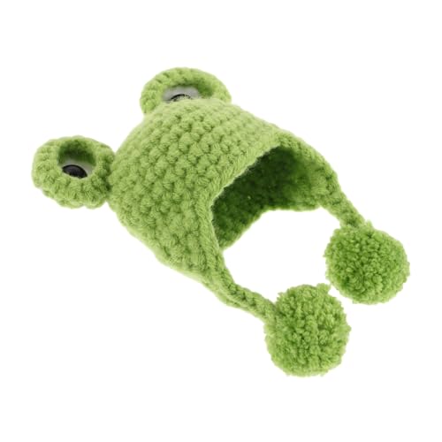 FUNNETOYU Handgefertigte Mini Puppenmütze Cartoon Design Winzige Strick Wollmütze Niedliche Beanie für Bastelarbeiten und Kuscheltiere Zubehör von FUNNETOYU