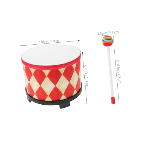 FUNNETOYU Handtrommel aus Holz mit Chinesischen Trommelstöcken Pädagogisches Schlaginstrument für Kleinkinder Fördert Rhythmus Gehör und Kreativität Robust und Vielseitig für Spiel und von FUNNETOYU