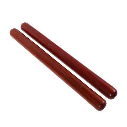 FUNNETOYU Hartholz Rhythmussticks Percussion Instrument Holzklötze für Orff Musikunterricht Langlebige Klangstäbe Klare Töne Lerninstrument für Familienaktivitäten von FUNNETOYU