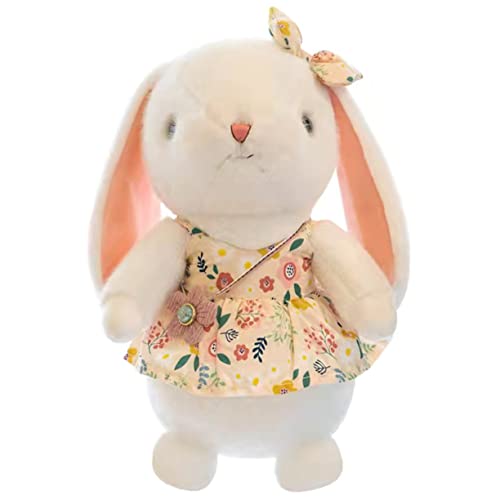 FUNNETOYU Hasenpuppe Junge Babypuppe Ausgestopft Babypuppen Kaninchenpuppe Bett Kuscheltiere Stoffhase Bettpuppen Babys Stoffhasen Schöner Kuschelhase Plüsch von FUNNETOYU