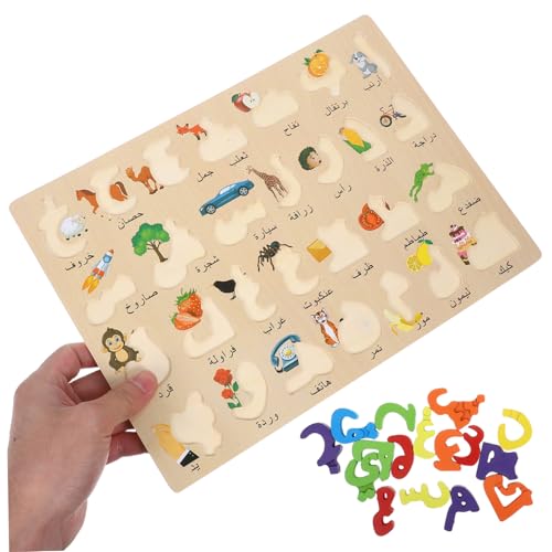 FUNNETOYU Hölzernes Arabisches Alphabet-Puzzle: Für Kinder, Frühkindliches Lernspielzeug, Interaktives Zuordnungsspiel, Entwickelt Hand-Auge-koordination Für Kleinkinder Im Vorschulalter FUNNETOYU Hölzernes Arabisches Alphabet-Puzzle: Für Kinder, Frühkindliches Lernspielzeug, Interaktives Zuordnungsspiel, Entwickelt Hand-Auge-koordination Für Kleinkinder Im Vorschulalter von FUNNETOYU