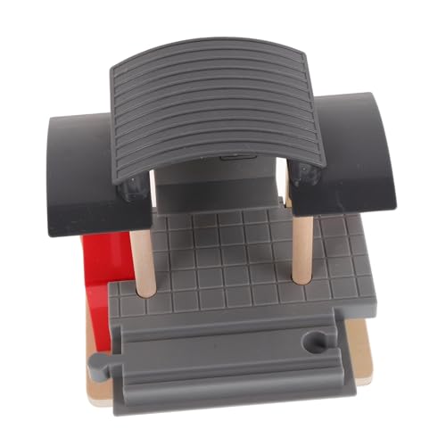 FUNNETOYU Hölzernes Zuggleis-zubehör, Bahnhofsspielzeug, Bahnhofsmodell, Kinderspiel-zugverbinder, Bausteingleis Für Kreatives Spielen von FUNNETOYU