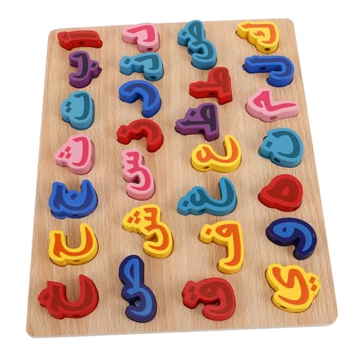 FUNNETOYU Holz Arabisches Alphabet Lernspielzeug Doppelseitiges Puzzlebrett mit Buchstabenblöcken und Maltafel für Vorschulkinder Kreative Buchstaben und Zeichenförderung FUNNETOYU Holz Arabisches Alphabet Lernspielzeug Doppelseitiges Puzzlebrett mit Buchstabenblöcken und Maltafel für Vorschulkinder Kreative Buchstaben und Zeichenförderung von FUNNETOYU