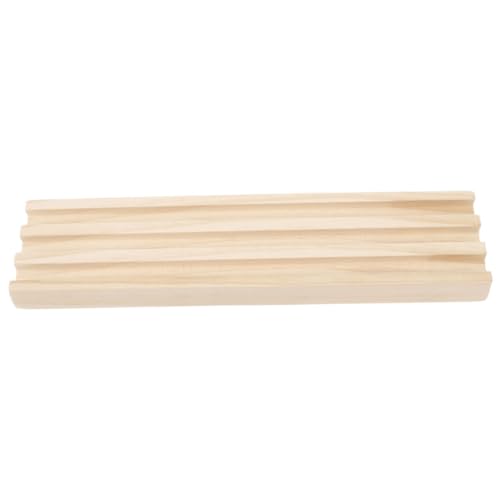 FUNNETOYU Holz Domino Rack mit Rutschfester Basis Stabiler Halter für Domino Spielkarten Multifunktionaler Organizer für Brettspiele und DIY bastelarbeiten von FUNNETOYU