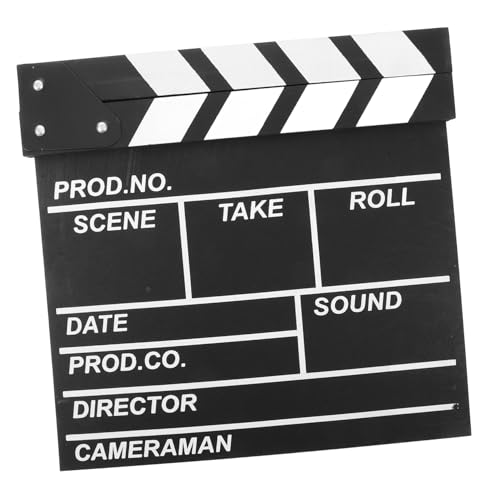 FUNNETOYU Holz Filmklappe Regisseursklappe Schwarzes Klappbrett für Filmszenen Action Cut Foto Studio Filmrequisite FUNNETOYU Holz Filmklappe Regisseursklappe Schwarzes Klappbrett für Filmszenen Action Cut Foto Studio Filmrequisite von FUNNETOYU