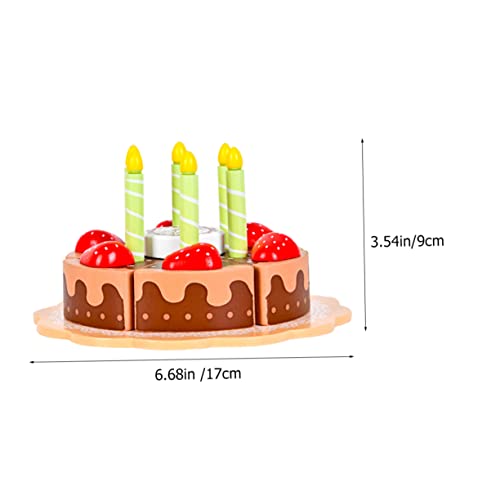 FUNNETOYU Holz Geburtstagskuchen zum Schneiden Lernspielzeug für Kreatives Rollenspiel Zubehör Pädagogisches für Mädchen Party Accessoire FUNNETOYU Holz Geburtstagskuchen zum Schneiden Lernspielzeug für Kreatives Rollenspiel Zubehör Pädagogisches für Mädchen Party Accessoire von FUNNETOYU