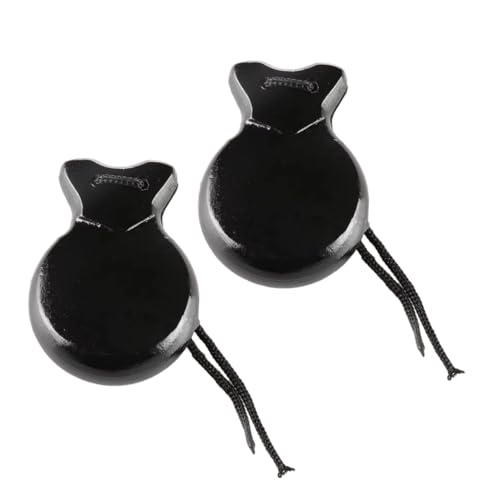 FUNNETOYU Holz Kastagnetten Klein Spanisches Percussion Instrument Verarbeitet Geeignet für Musikunterricht Bühnenauftritte und Partyspaß von FUNNETOYU
