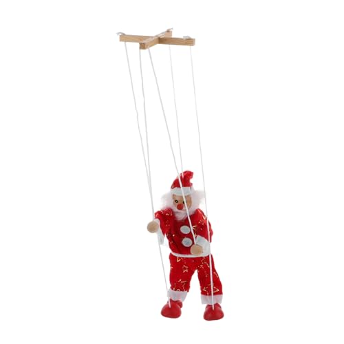 FUNNETOYU Holz Marionette Weihnachtsmann Figur Sitzend Lustiges DIY Puppenspielzeug aus Naturholz und Weihnachtsdeko Kreatives Handwerk für Fingerspielzeug FUNNETOYU Holz Marionette Weihnachtsmann Figur Sitzend Lustiges DIY Puppenspielzeug aus Naturholz und Weihnachtsdeko Kreatives Handwerk für Fingerspielzeug von FUNNETOYU
