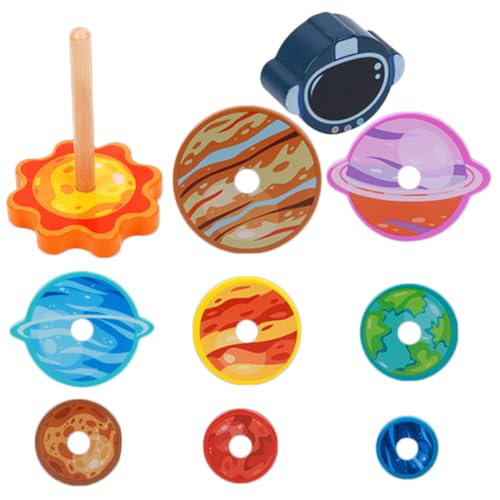 FUNNETOYU Holz Planet Stapelspielzeug Kreatives Stapelbares Farbkreise Lernspielzeug für Kleinkinder Ab Jahr Fördert Feinmotorik Farberkennung Hand Augen Koordination und Frühe Kognitive FUNNETOYU Holz Planet Stapelspielzeug Kreatives Stapelbares Farbkreise Lernspielzeug für Kleinkinder Ab Jahr Fördert Feinmotorik Farberkennung Hand Augen Koordination und Frühe Kognitive von FUNNETOYU