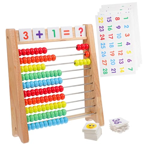 FUNNETOYU Holz Rechenspiel mit Zahlkarten Mathe Lernspielzeug für Vorschule Frühförderung Rechenhilfe für Zählen Addition Subtraktion Schulanfang Jungen Mädchen FUNNETOYU Holz Rechenspiel mit Zahlkarten Mathe Lernspielzeug für Vorschule Frühförderung Rechenhilfe für Zählen Addition Subtraktion Schulanfang Jungen Mädchen von FUNNETOYU