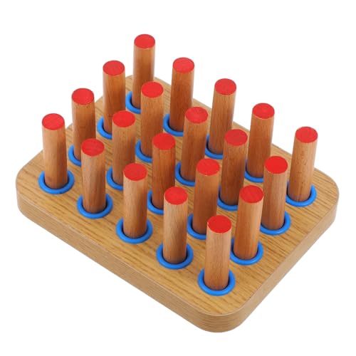 FUNNETOYU Holz Steckbrett für Handrehabilitation Teiliges Fingerübungsset Fördert Hand Auge Koordination und Feinmotorik Robustes Material für Effektives Training bei Hemiplegie Kleines von FUNNETOYU