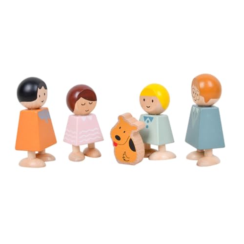 FUNNETOYU Holzmann Holzspielzeug Kognitives Holzspielzeug Lustiges Familienbeziehung Kognitives Bausteine Holzblöcke Familienbeziehungsblöcke von FUNNETOYU