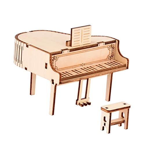 FUNNETOYU Holzpuzzle Klavier Musikbox DIY Bausatz für Kreatives Bastelset Holzspielzeug Montessori Lernspielzeug Feinmotorik von FUNNETOYU