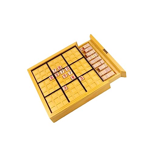 FUNNETOYU Holzpuzzle Sudoku Spiel für Erwachsene und Logisches Denkspiel DIY Holz Brettspiel Kreatives Familienspiel zur Geistigen und Entspannung von FUNNETOYU