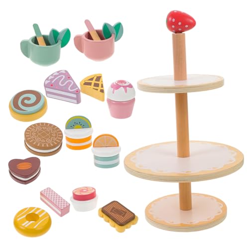 FUNNETOYU Holzspielzeug Dessert Set Stöckiger Kuchenständer Realistisches Pretend Play Food Leichtes Tee Party Spielset für Mädchen Kreatives Rollenspiel Zubehör Montessori Geeignet FUNNETOYU Holzspielzeug Dessert Set Stöckiger Kuchenständer Realistisches Pretend Play Food Leichtes Tee Party Spielset für Mädchen Kreatives Rollenspiel Zubehör Montessori Geeignet von FUNNETOYU