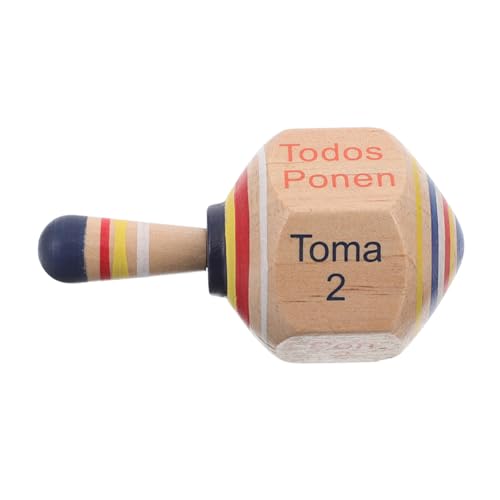 FUNNETOYU Holzspielzeug Handgefertigt Tragbarer Rotierender Gyro für Konzentrationshilfe und Partyspaß Kunstvolles Design für Junge Mädchen und Familienfeiern von FUNNETOYU