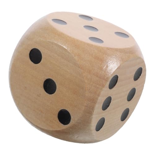 FUNNETOYU Holzwürfel mit Abgerundeten Kanten Großer Spielwürfel aus Holz Leicht und Tragbar für Spiel Unterricht Party und Familienfeiern Langlebiges Pädagogisches von FUNNETOYU
