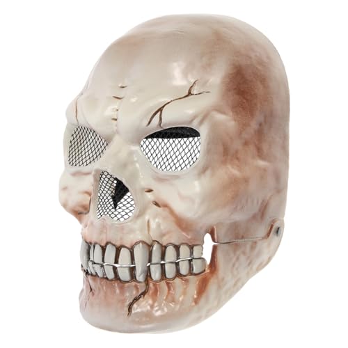 FUNNETOYU Horrifying Skull Maske mit Beweglichem Mund Kunststoff Schädel Dekoration für Halloween Cosplay Kostüm Party Atmungsaktiv und Komfortabel für Maskenbälle und Kostümfeste FUNNETOYU Horrifying Skull Maske mit Beweglichem Mund Kunststoff Schädel Dekoration für Halloween Cosplay Kostüm Party Atmungsaktiv und Komfortabel für Maskenbälle und Kostümfeste von FUNNETOYU