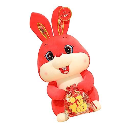 FUNNETOYU Jahr Der Kaninchenpuppe Ausgestopft Plüsch Klein Frühlingsfest-Ornamente Kaninchen-Maskottchen-Puppe-Ornamente 2023 Kaninchenpuppe Jahr Der Hasenpuppe Rot Pp Baumwolle FUNNETOYU Jahr Der Kaninchenpuppe Ausgestopft Plüsch Klein Frühlingsfest-Ornamente Kaninchen-Maskottchen-Puppe-Ornamente 2023 Kaninchenpuppe Jahr Der Hasenpuppe Rot Pp Baumwolle von FUNNETOYU