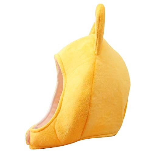 FUNNETOYU Karotte Kopfbedeckung Hase Plüsch Kaninchenkostüm Hut mit Hasenohren kleiner Hut für Kaninchen dekoration weihnachten türdeko weihnachten Ostern Kopfbedeckung Kostümhut Yellow von FUNNETOYU