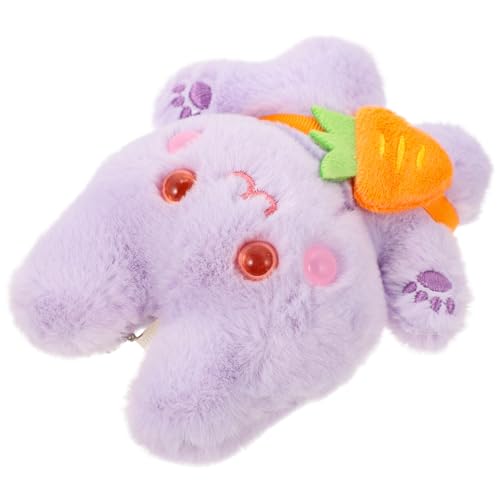 FUNNETOYU Karotten-Rucksackhase Puppe Schweinchen Hasen anhänger hasenanhänger Damen-geldbörsen Dekoration dekorativer Taschenanhänger entzückender Schlüsselanhänger Plüsch Violett FUNNETOYU Karotten-Rucksackhase Puppe Schweinchen Hasen anhänger hasenanhänger Damen-geldbörsen Dekoration dekorativer Taschenanhänger entzückender Schlüsselanhänger Plüsch Violett von FUNNETOYU