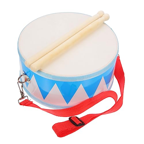 FUNNETOYU Kindersnaredrum Musikinstrument Doppelseitige Trommel mit Kunstleder Pädagogisches Musikspielzeug für Fördert Rhythmusgefühl und Hörfähigkeit Blau von FUNNETOYU
