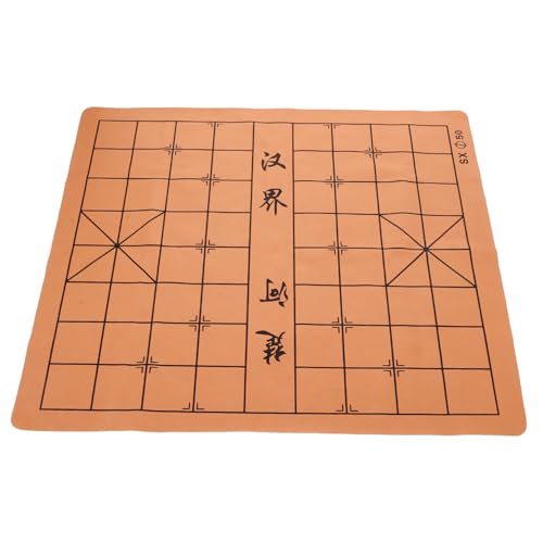 FUNNETOYU Klappbares Doppelseitiges Schachbrett aus Kunstleder für Chinesisches Xiangqi und Go Tragbare Schachmatte Kleines Vielseitiges Marmor Schachbrett Praktische Stabile Spielfläche für von FUNNETOYU