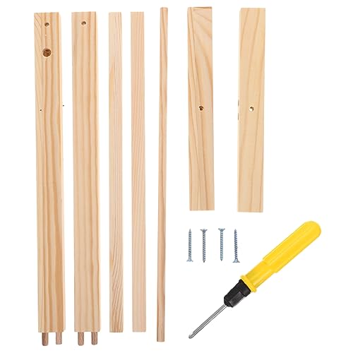 FUNNETOYU Kleiderbügel puppenkleiderschrank Puppen kleiderständer Puppenkleidermarkt Stand Dolly Flurgarderobe puppenhaus Puppenkleiderständer aus Holz Puppenkleidung hölzern Khaki von FUNNETOYU