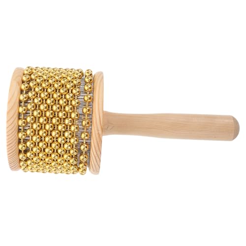 FUNNETOYU Kleine Cabasa Percussion mit Holzgriff Robustes Latin Shaker Instrument für Anfänger Tragbar und Langlebig für Jazz und Weltmusik Auftritte Exotischer Klang für Band und Bühne von FUNNETOYU