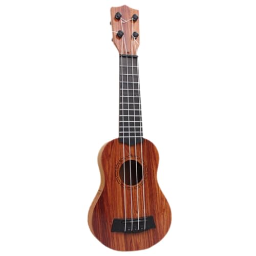 FUNNETOYU Kleiner Ukulele Spielzeug für Kinder Holzgitarrenspielzeug Simulations Ukulele für Kleinkinder Musikinstrument Lernspielzeug für Früherziehung von FUNNETOYU