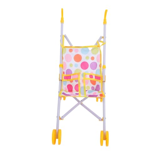 FUNNETOYU Kleiner Puppenwagen aus Kunststoff Puppenwagen für Mädchen Ab Jahren Robustes Polyester Abs Material Kompakt und Leicht für Puppenhaus Dekoration und Rollenspiele von FUNNETOYU