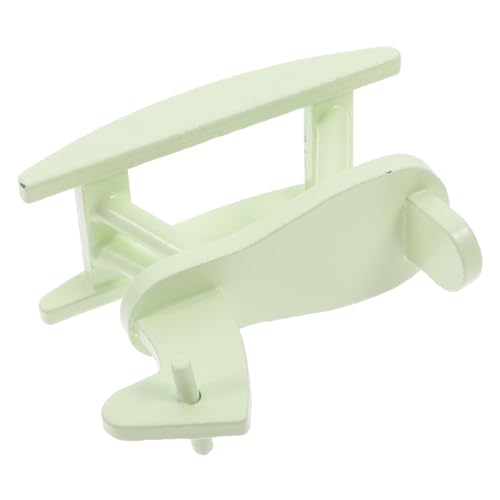 FUNNETOYU Kleines Spielzeugpferd aus Holz Die Puppe Miniaturmöbel Miniaturstühle winzige Möbel Mini-Stuhl Schaukelpferd Holzpferd Miniatur-Strandzubehör zum Basteln Miniaturen Birke Hellgrün von FUNNETOYU