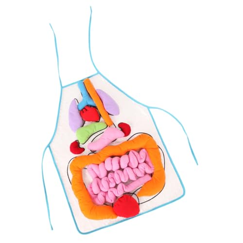 FUNNETOYU Körperorgane Lernschürze für Pädagogisches Lernspielzeug aus Baumwolle und Kunststoff Transparent Anatomisches Modell zur Körperstruktur Erkennung von FUNNETOYU