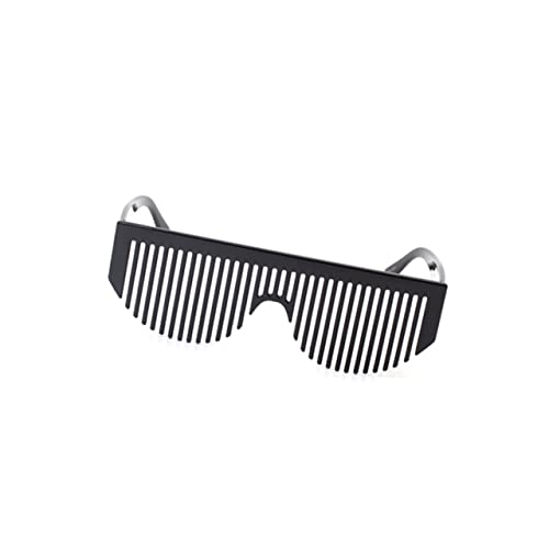 FUNNETOYU Kreative Partybrille mit Kamm Design Witzige Sonnenbrille für Partys Outdoor Aktivitäten und Veranstaltungen Schwarz von FUNNETOYU