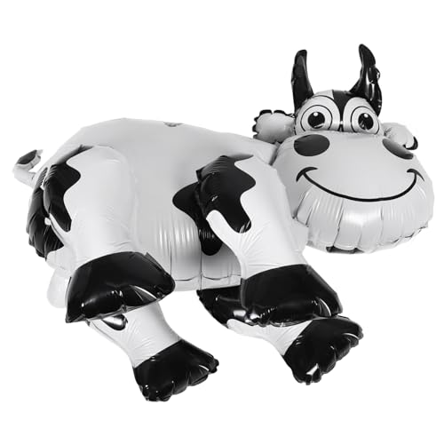 FUNNETOYU Kuhballon Luftballons Kuhkostüm Sprengkuh-kostüm Für Cowgirl-zahlenballons Kühe Aufblasbar Aufblasen Kuh Ballon Westernballons Stehender Ballon Kuh Explodiert Aluminiumfolie von FUNNETOYU