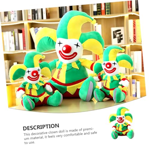 FUNNETOYU Kurze Plüsch Clown Puppe Dekorative Halloween Figur Weiche Desktop Deko Niedliches für Freunde von FUNNETOYU