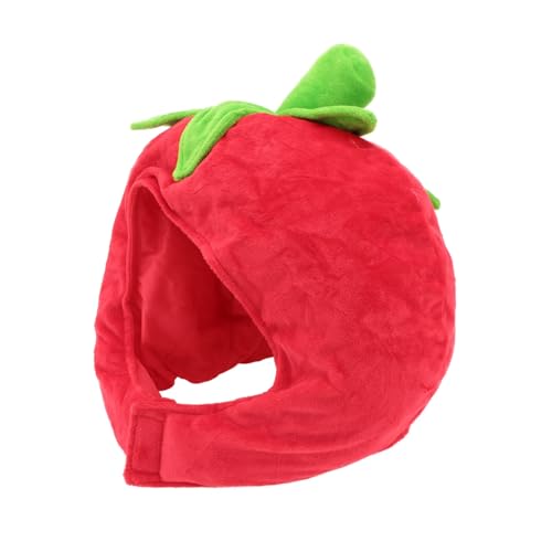 FUNNETOYU Lustiger Tomatenmützen Kopfbedeckung Fruchtförmiger Partykostüm Accessoire Für Erwachsene Cosplay Foto Requisite Karneval von FUNNETOYU