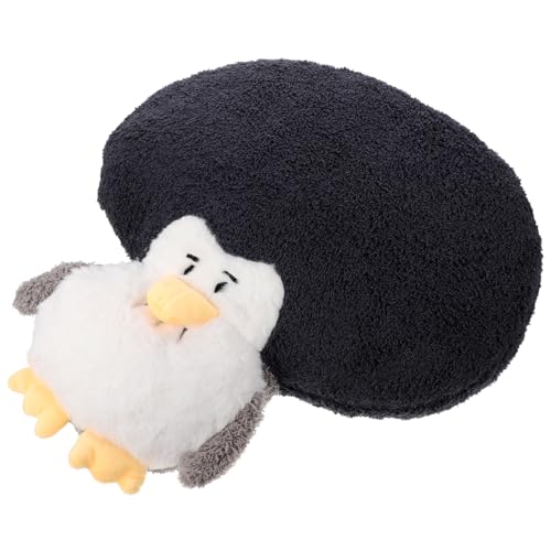 FUNNETOYU Lustiges Pinguin Kuscheltier mit Großem Kopf Weiches Plüschtier für Niedliches Cartoon Stofftier als Schlaf Schmusekissen Geschenk für Mädchen und Jungen von FUNNETOYU