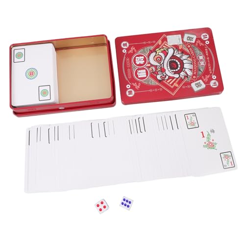FUNNETOYU Mahjong Karten Teile Spielkarten für Zuhause Reisen und Partys mit Würfeln Robuste Glatte Oberfläche für Sicheres Spielvergnügen FUNNETOYU Mahjong Karten Teile Spielkarten für Zuhause Reisen und Partys mit Würfeln Robuste Glatte Oberfläche für Sicheres Spielvergnügen von FUNNETOYU