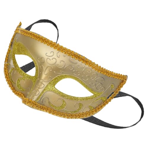 FUNNETOYU Maskerade-Maske Kostüm Masken Dekorationen Damen Schwarzes Halloween goldene maske Karnevalsmaske Halloween liefert Tanzparty-Requisite Gesichtsdekore Cosplay-Partymaske Abs von FUNNETOYU