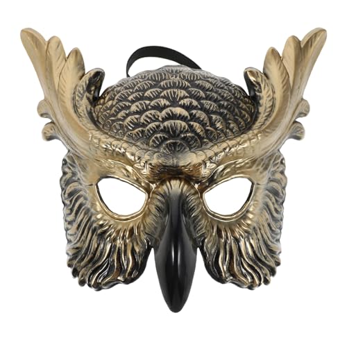 FUNNETOYU Masquerade Tiermaske Katzeule Kunststoff Leicht Halbgesichtsmaske Realistische Details Karneval Cosplay Party Accessoire Damen Festliche Verkleidung von FUNNETOYU