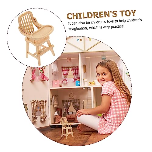 FUNNETOYU Maßstab Dekorativer DIY Kinderstuhl für Figuren Kompakt Langlebig und Realistisch Gestaltetes Puppenmöbel für Puppenhaus Zubehör von FUNNETOYU