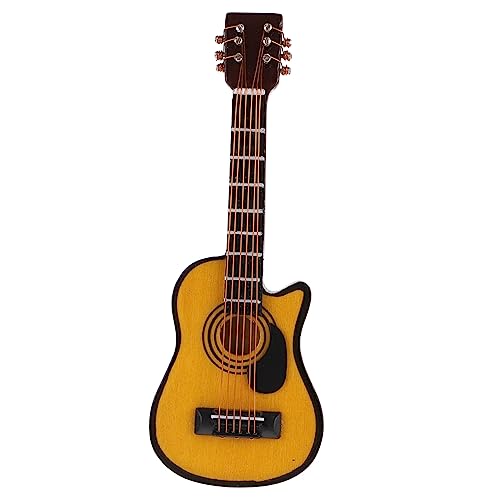 FUNNETOYU Maßstab Mini Deko Musikinstrument Handgefertigte Miniaturgitarre für Puppenhaus Innenraum Robustes Mini Zubehör Detailreiche Verzierung für Kinderzimmer FUNNETOYU Maßstab Mini Deko Musikinstrument Handgefertigte Miniaturgitarre für Puppenhaus Innenraum Robustes Mini Zubehör Detailreiche Verzierung für Kinderzimmer von FUNNETOYU